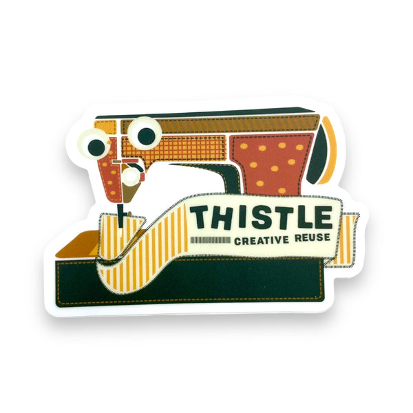 Thistle Sewing Machine Sticker