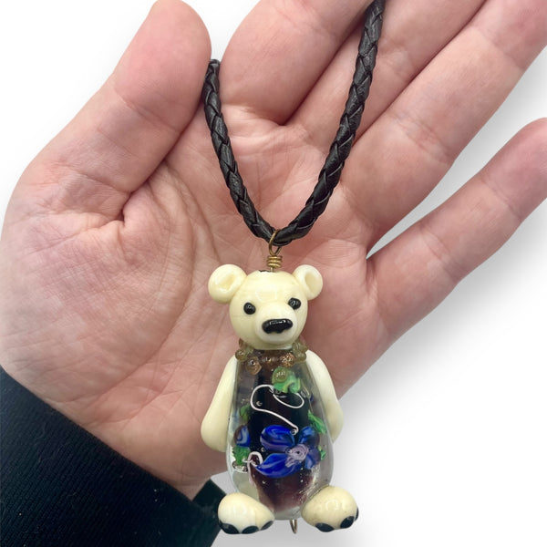 Lampwork Bear Neckalce