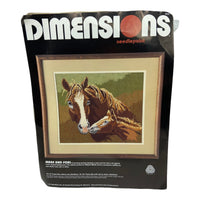 Vintage Dimensions Mare + Foal Needlepoint Kit