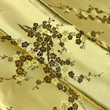Golden Silky Brocade Fabric - 1 yd x 36"