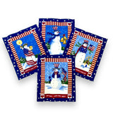Patriotic Snowmen Interfaced Fabric + Panels