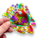 The Crafty Dragon Knitting Holographic Sticker