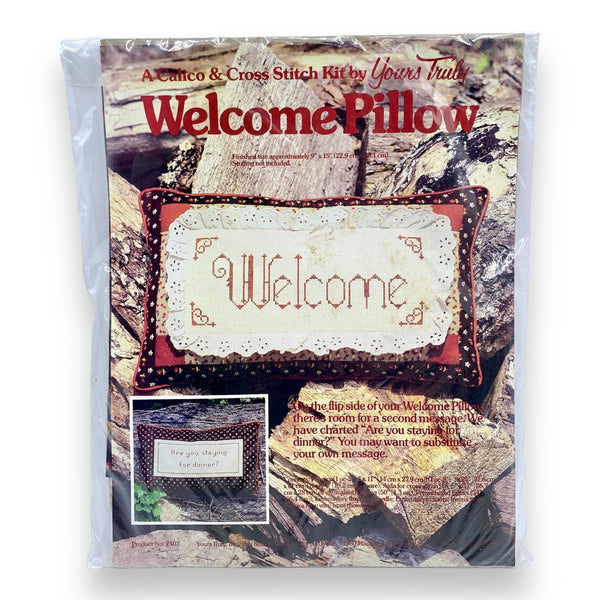 Yours Truly Welcome Pillow Cross Stitch Kit