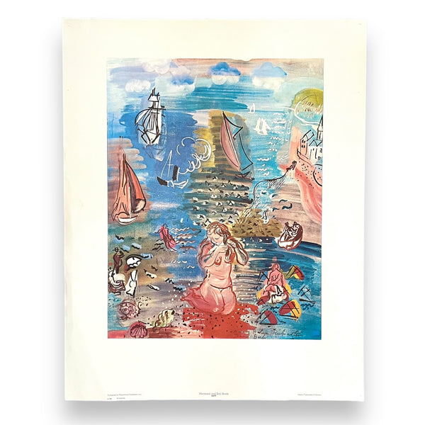 “Mermaid and Sail Boats” Print by Raoul Dufy