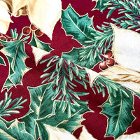 Piney Poinsettia Cotton Fabric - 9 1/2 yds x 44"