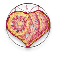 "Two Hearts"  Crochet Mandala Wall Hangings