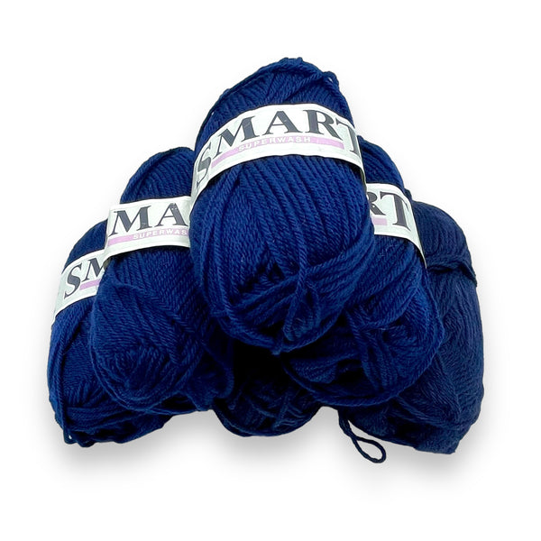 Navy Blue Smart Superwash Wool Yarn Bundle