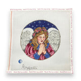 Angel in Prayer Handpainted Needlepoint Canvas