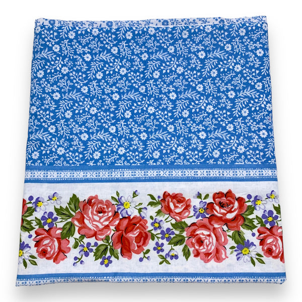Sweet Flower Trim Borderprint Cotton Fabric - 3/4 yd x 42"