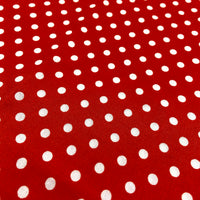 Strawberry Polka Dotted Cotton Fabric - 1 yd x 44"