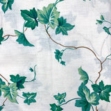 Vintage English Ivy Polished Cotton Fabric - 6 yds x 28"