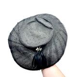 Black Dragonfly Vintage Wide Brim Hat