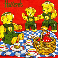 Vintage Harrods Teddy Bear Linen Towel