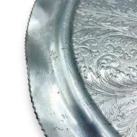 Mid-Century Hand-Forged Aluminum Serving Platter