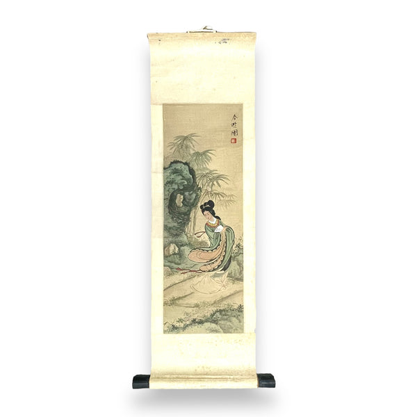 Vintage Japanese Painted Scroll