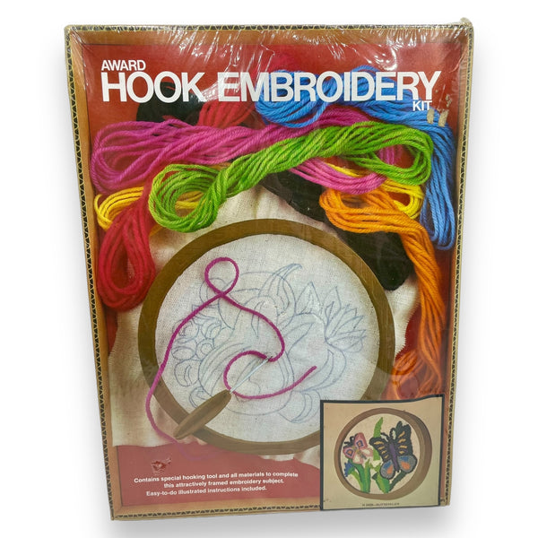 Vintage Butterflies Award Hook Embroidery Kit
