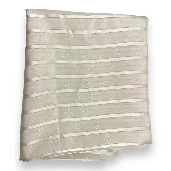 Cream Woven Sheer + Satin Fabric - 4 yds x 44"