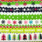 Seasons Greetings Flannel Fabric - 3 yds x 42"