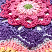 "Flower Power" Crochet Mandala Wall Hangings