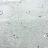 Iridescent Sequin Embroidered Sheer Fabric - 2 1/4 yds x 54"