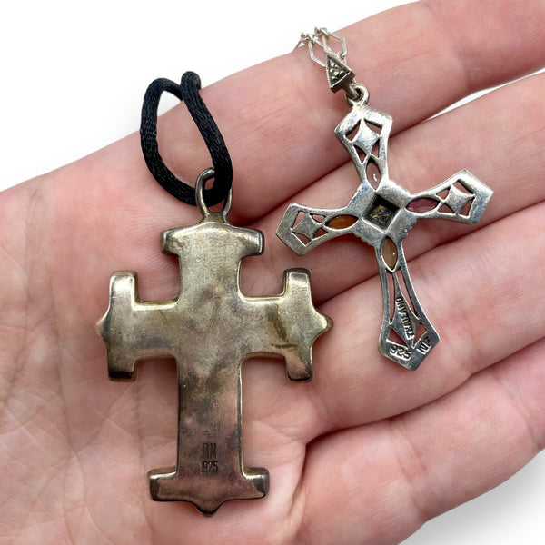 Sterling Silver Cross Necklace Bundle