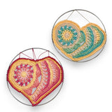 "Two Hearts"  Crochet Mandala Wall Hangings