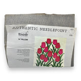 Vintage WonderArt Tulips Needlepoint Pillow Kit