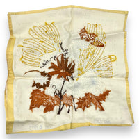 Finish Me! Vintage Crewel Wheat + Flowers Pillow Cover