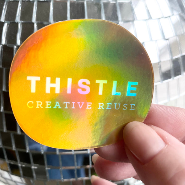 Holographic Thistle Logo Sticker