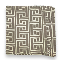 Geometric Taupe Cotton Canvas Fabric - 3 1/2 yds x 45"