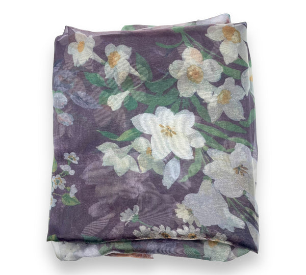 Floral Organza Fabric - 3 1/2 yds x 60"