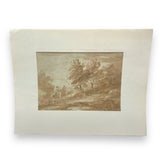 A Woodland Valley by Thomas Gainsborough Vintage Offset Lithograph in Matte