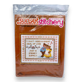 Sunset Stitchery "A Great Deal of Love" Counted Cross Stitch Kit