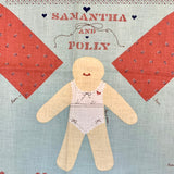 Vintage Samantha & Polly Dolls Fabric Panel
