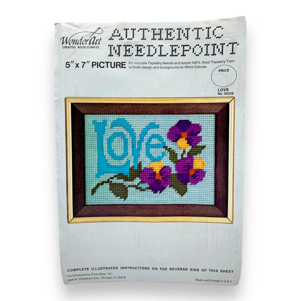 WonderArt Authentic Needlepoint "Love" Kit