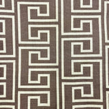 Geometric Taupe Cotton Canvas Fabric - 3 1/2 yds x 45"