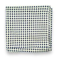 Navy + Cream Houndstooth Fabric - 2 1/4 yds x 44"
