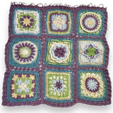 "Flower Magic" Crochet Granny Square Wall Hanging