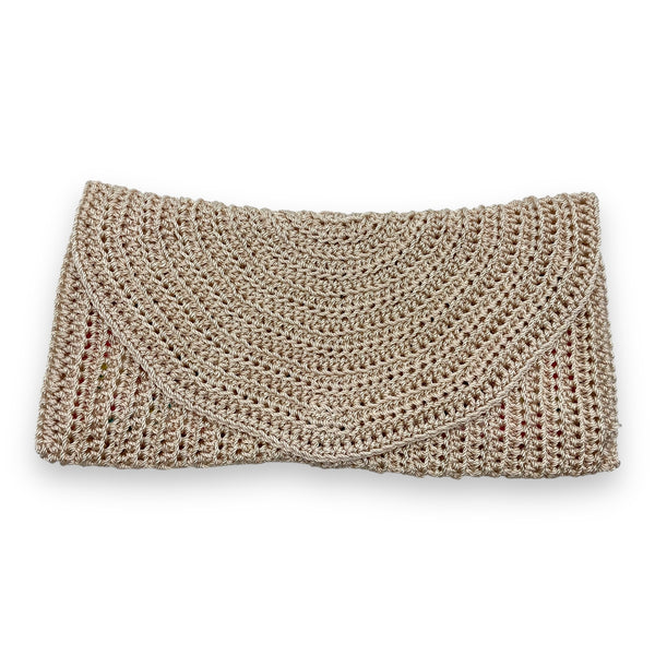 Handmade Crochet Cream Clutch