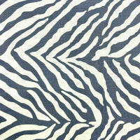 Steel Zebra Cotton Canvas Fabric - 3 1/4 yds x 45"