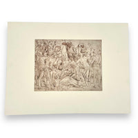 Mythological Composition with Pan and the Fates by Luca Signorelli Vintage Offset Lithograph in Matte