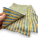 Yellow Stripe Rib Knit Tube - 40" x 30"