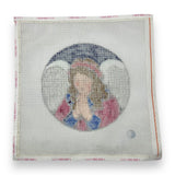 Angel in Prayer Handpainted Needlepoint Canvas