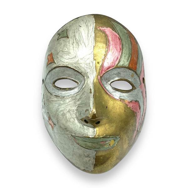 Vintage Brass Mardi Gras Mask Decor