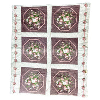 Vintage Completed Floral Quilt