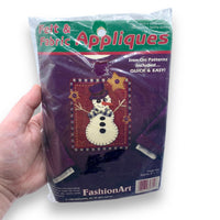 Vintage Dimensions Merry Snowman Felt + Fabric Appliques Kit