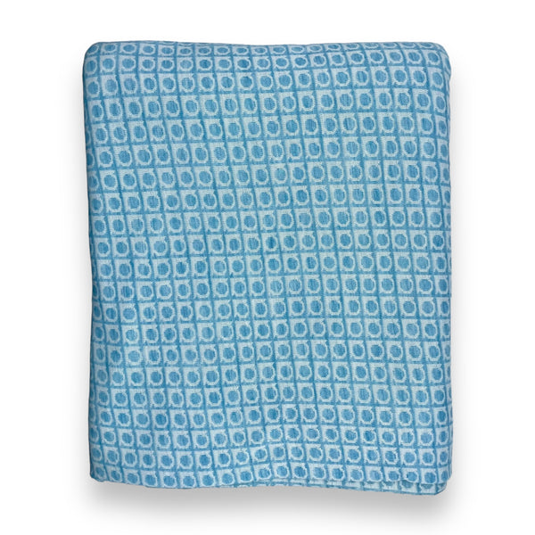 Blue Windowpane Double-Knit Fabric - 2 yds x 60"