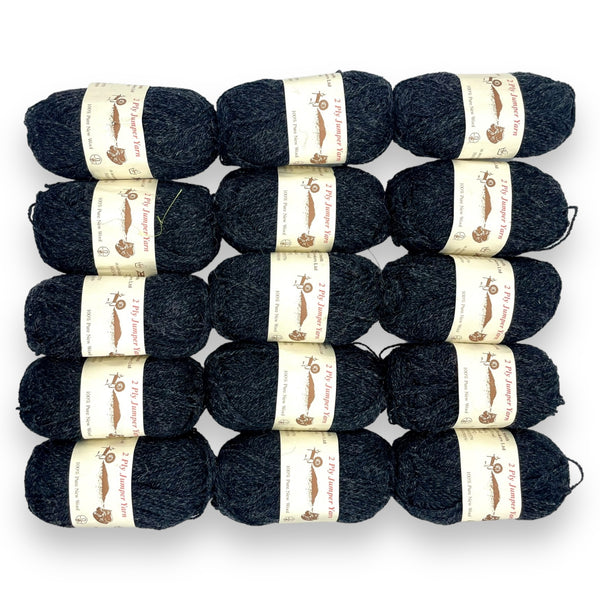 Shetland Wool "Charcoal" Yarn Bundle