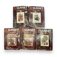 Sunset Stitchery Crewel Embroidery Kit Bundle