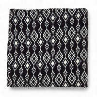 Black + White Diamond Chain Challis Fabric - 2 1/2 yds x 60"